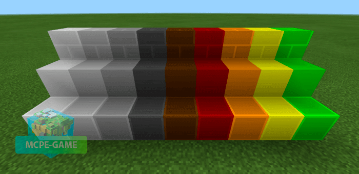 New blocks from the Modern Blocks mod for Minecraft PE