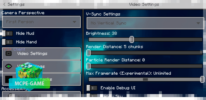 Flexible individual game settings