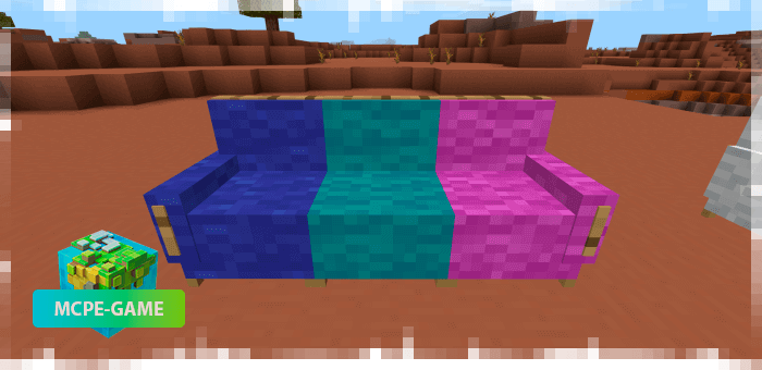 Sofas and chairs from the Potopo: Furniture mod for Minecraft PE