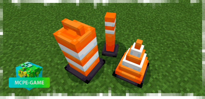 Road cones in Minecraft PE