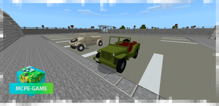 Military vehicles in Minecraft PE