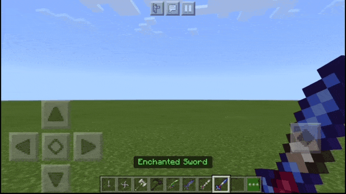 Enchanted Sword from the Terraria Weapon Mod for Minecraft PE