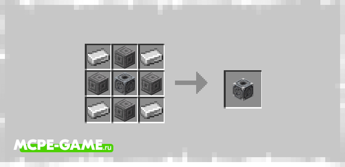 Recipe for the Reinforced Omega Porter from the Ender Elevators mod for Minecraft PE