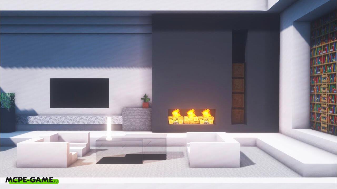 modern living room design minecraft