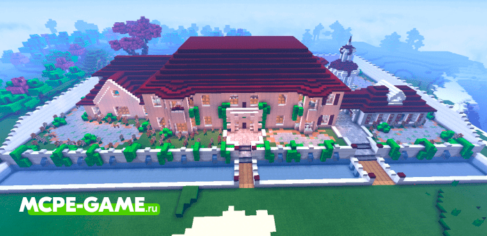 Minecraft Beautiful Mansion Map Download Review Mcpe Game