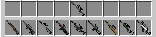 Sniper rifles from the Actual Guns mod in Minecraft PE