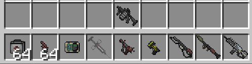 Other weapons from the Actual Guns mod in Minecraft PE