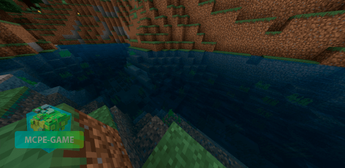 Transparent Water from the Better Water! texture pack in Minecraft PE