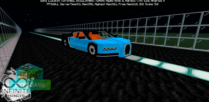 Bugatti Chiron для Майнкрафт ПЕ