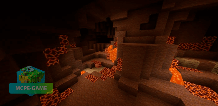 Underground Deserts from the Cave Update mod for Minecraft PE