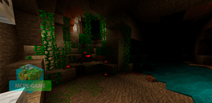 Underground Jungle from Cave Update mod for Minecraft PE