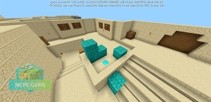 Map de_dust2 for Minecraft PE