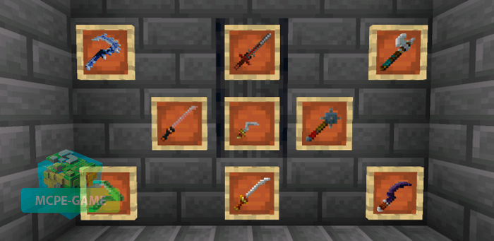 New Weapons from the Minecraft Dungeons Weapons mod