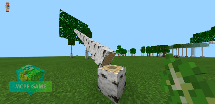 Tree felling animation mod for Minecraft PE