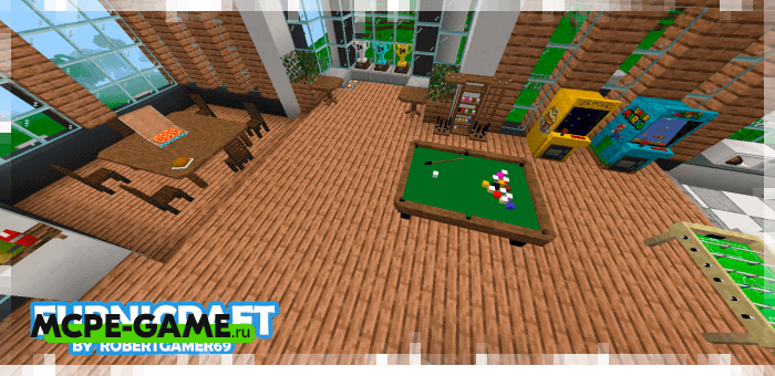 New furniture and décor from the Furnicraft update on Minecraft PE