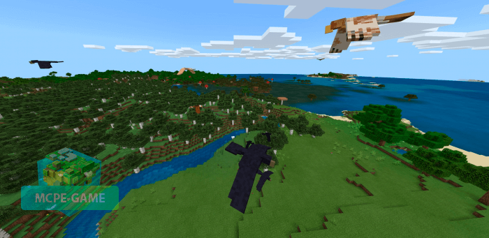 Ravens from the bird mod for Minecraft PE