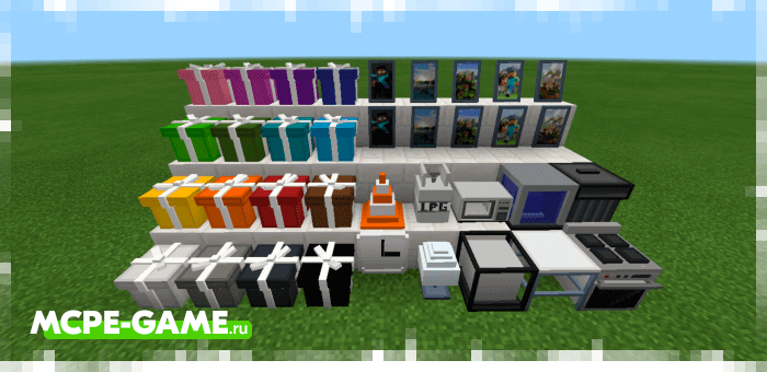 3D blocks from the Modern Blocks mod in Minecraft