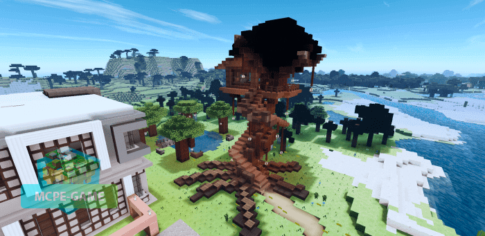Карта современный дом для Minecraft PE