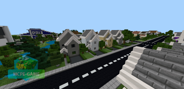Suburban Area map for Minecraft PE
