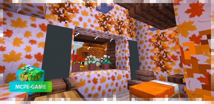 Autumn texture pack for Minecraft PE