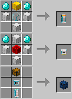 Recipes for rig crafting in Minecraft PE
