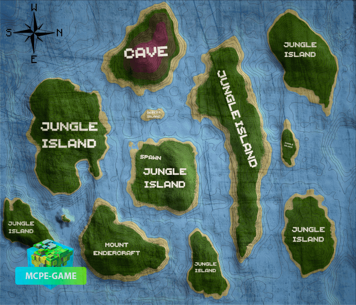 Jungle Islands - Map with 10 huge islands