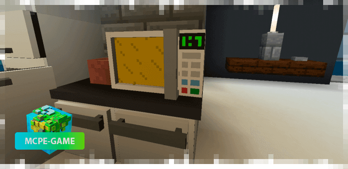 Microwave from the Loled Decoration furniture mod in Minecraft PE