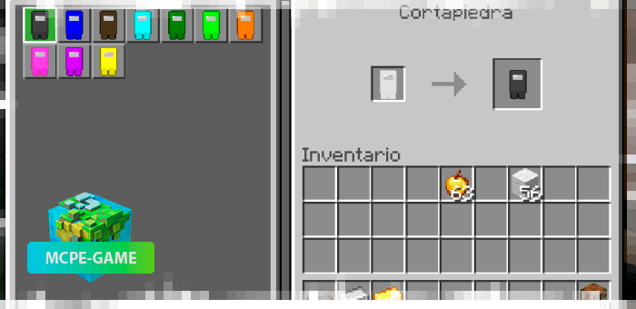 Changing the Color of a Costume from Among Us mod for Minecraft PE