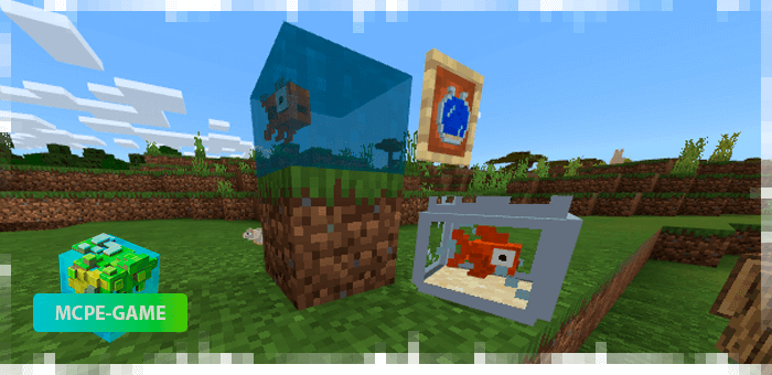 Goldfish from the DomesticPets pet mod on Minecraft PE