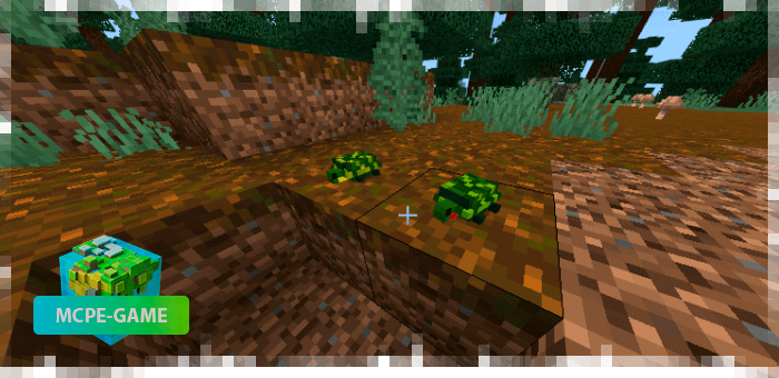 Turtles from the DomesticPets pet mod on Minecraft PE
