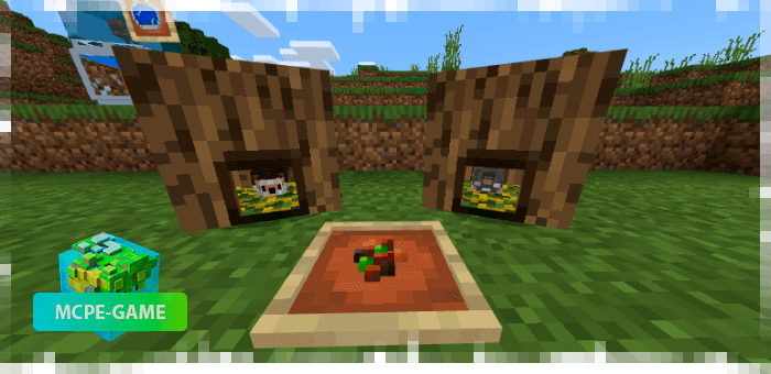 Hamsters and hedgehogs from the DomesticPets pet mod on Minecraft PE