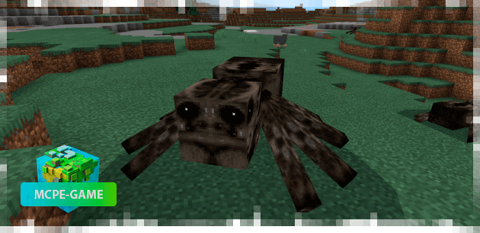 Huge Spider from the Halloween mod on Minecraft PE