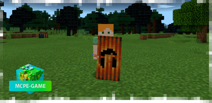 New shield from the Halloween mod on Minecraft PE