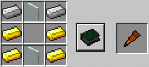 Recipe for telescope crafting in Minecraft PE