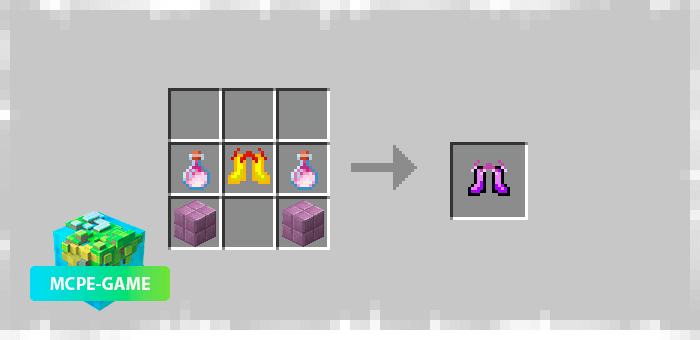 Recipe for Ender's Boot Crafting from the Dash Boots mod