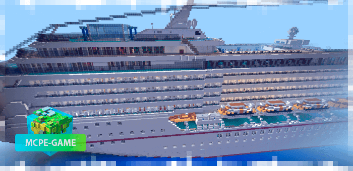 A Great Cruise - Map with a very beautiful cruise liner