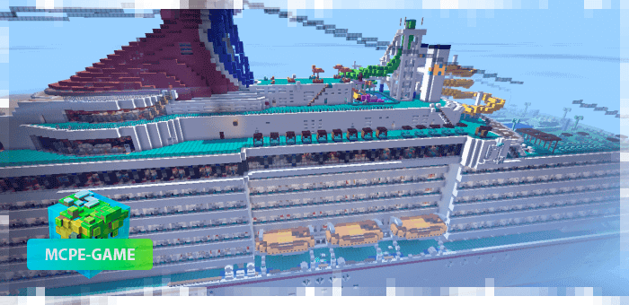 A Great Cruise - Map with a very beautiful cruise liner