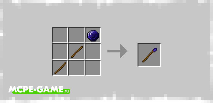 Staff Crafting Recipe from the Human Addon mod for Minecraft