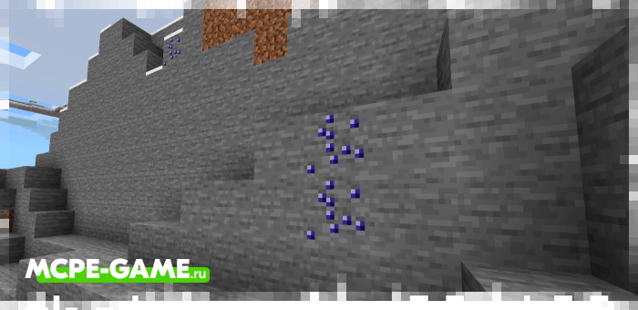 Sapphire Ore from the Human Addon mod for Minecraft