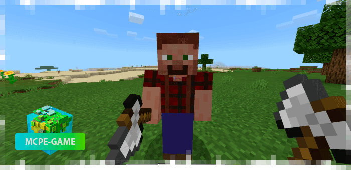 Lumberjack from the Human Addon mod for Minecraft PE