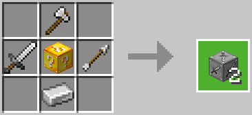 Lucky Blocks PvP Crafting Recipe from the Lucky Blocks mod