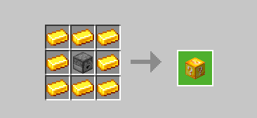 Recipe for making regular Lucky Blocks from the Lucky Blocks mod