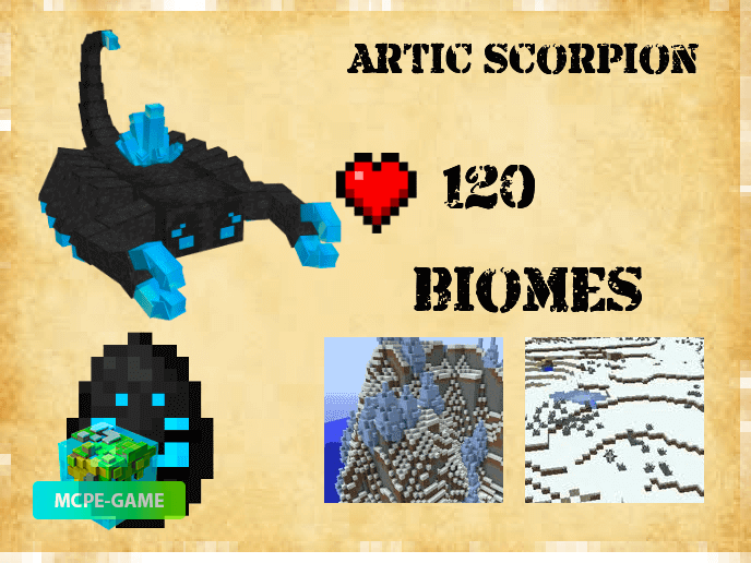 Ice Scorpion from the Pocket Mythology mod in Minecraft PE