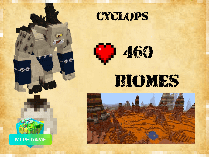Cyclops from the Pocket Mythology mod in Minecraft PE