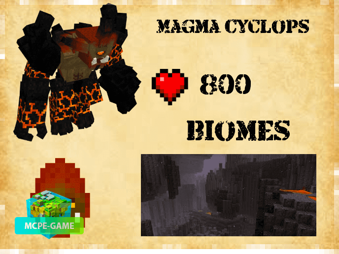 Magma Cyclops from the Pocket Mythology mod on Minecraft PE