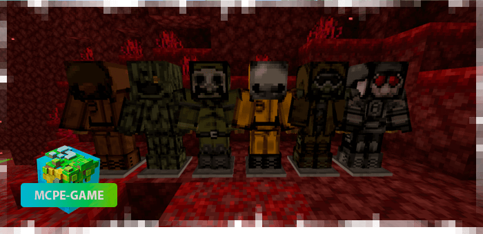 Protective Suits in Apocalypse Zero Zone mod in Minecraft PE