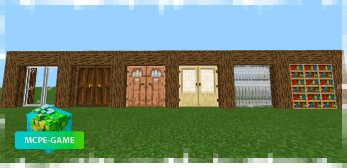 New doors from the BelyDoors mod on Minecraft PE