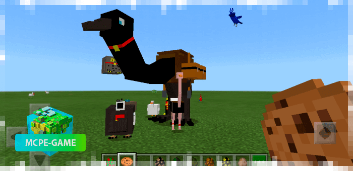 Moa from the BirdsPlus bird mod on Minecraft PE