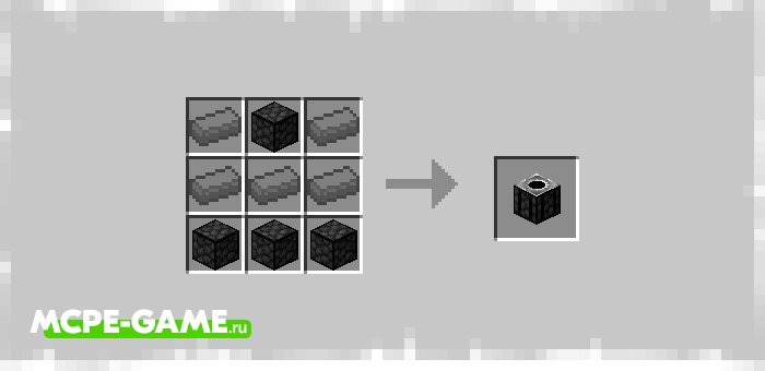 Recipes for crafting new items from the Cave Enhancements mod in Minecraft PE