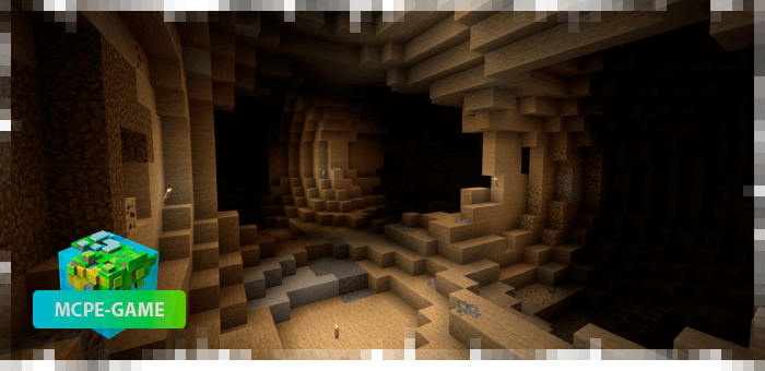 New Caves with Biomes from the Cave Enhancements mod on Minecraft PE